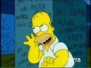 Sin tele y sin cerveza Homer pierde la cabeza animated gif