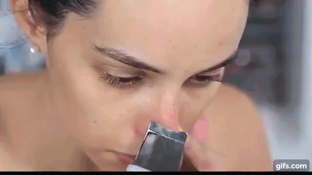 THE NEW WAY TO EXFOLIATE YOUR FACE!? ULTRASONIC SKIN SCRUBBER l Blackhead  Digger!? animated gif