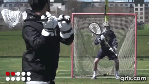 Lacrosse throw being curved